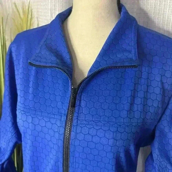Windridge Cheryl Nash Womens M Royal Blue Full Zip Nylon Long Sleeve Jacket - Picture 2 of 10
